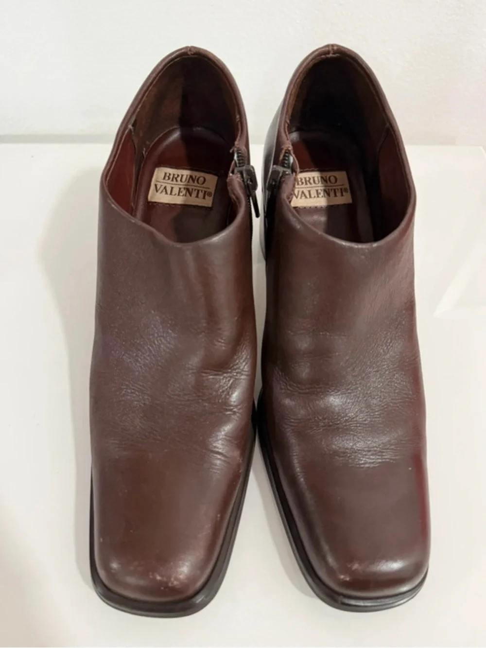 Vintage 90s/Y2K era Bruno Valenti Square Toe Booties - Women’s Size 9
